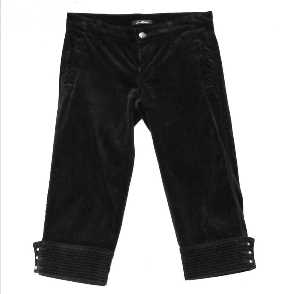 7 for all mankind black velvet crops.